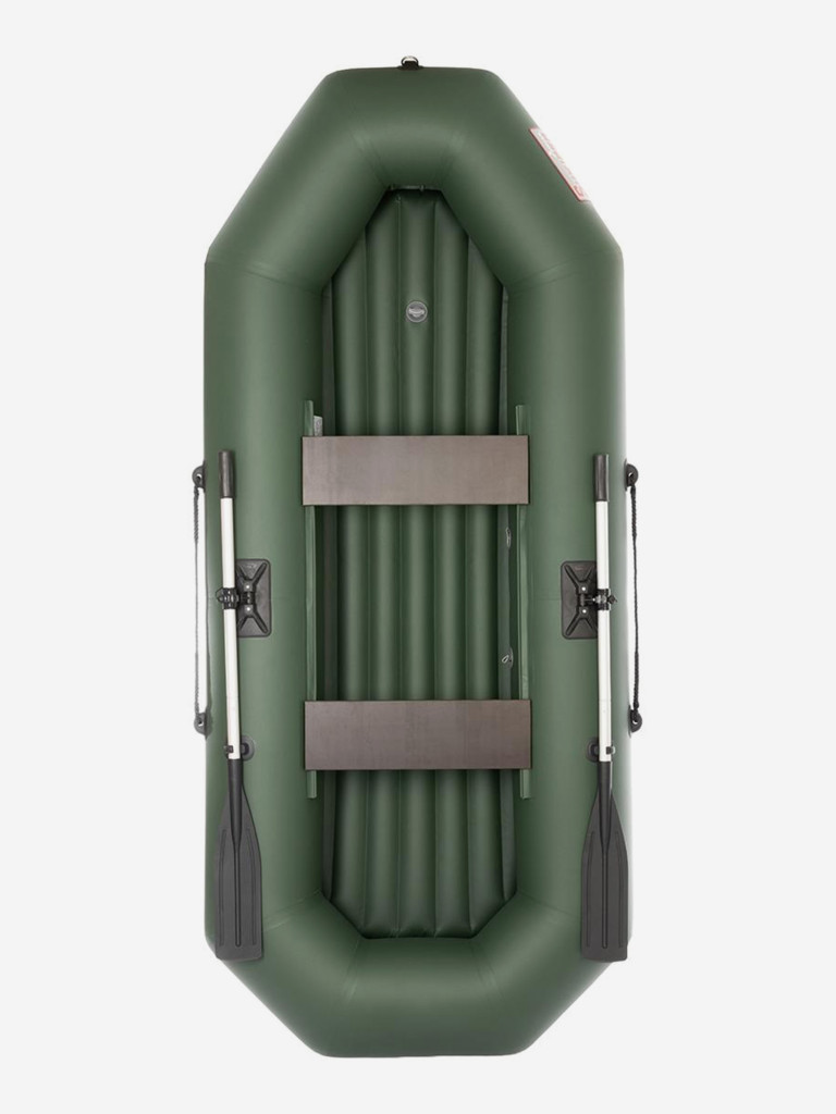 Лодка надувная для рыбалки Тонар Шкипер А280 надувное дно зеленый
