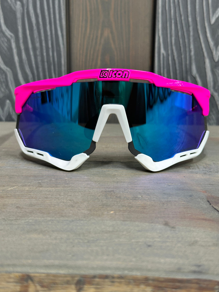 Очки спортивные Scicon AeroShade XL оправа Pink Fluo линза SCNPP Multimirror Blue + Pink