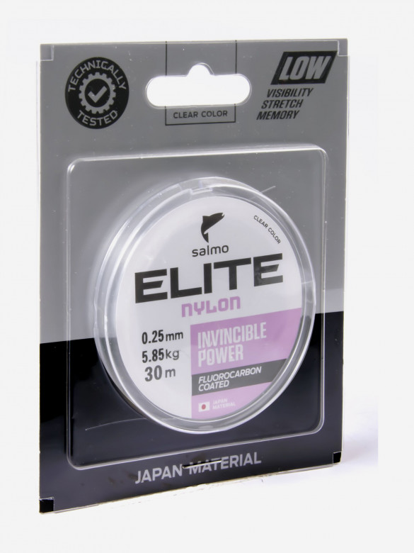 Леска флюорокарбон для летней рыбалки Salmo Elite FLUORO COATED NYLON 30 м, диаметр 0,25 мм