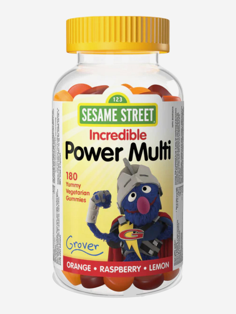 Sesame Street Сила мультивитаминов мармеладная (апельсин, малина, лимон), 180 жев.марм.таб.