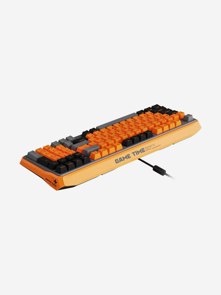 RAPOO Игровая механическая клавиатура проводная ESK750-98, цвет - черный/серый/оранжевый (13293)