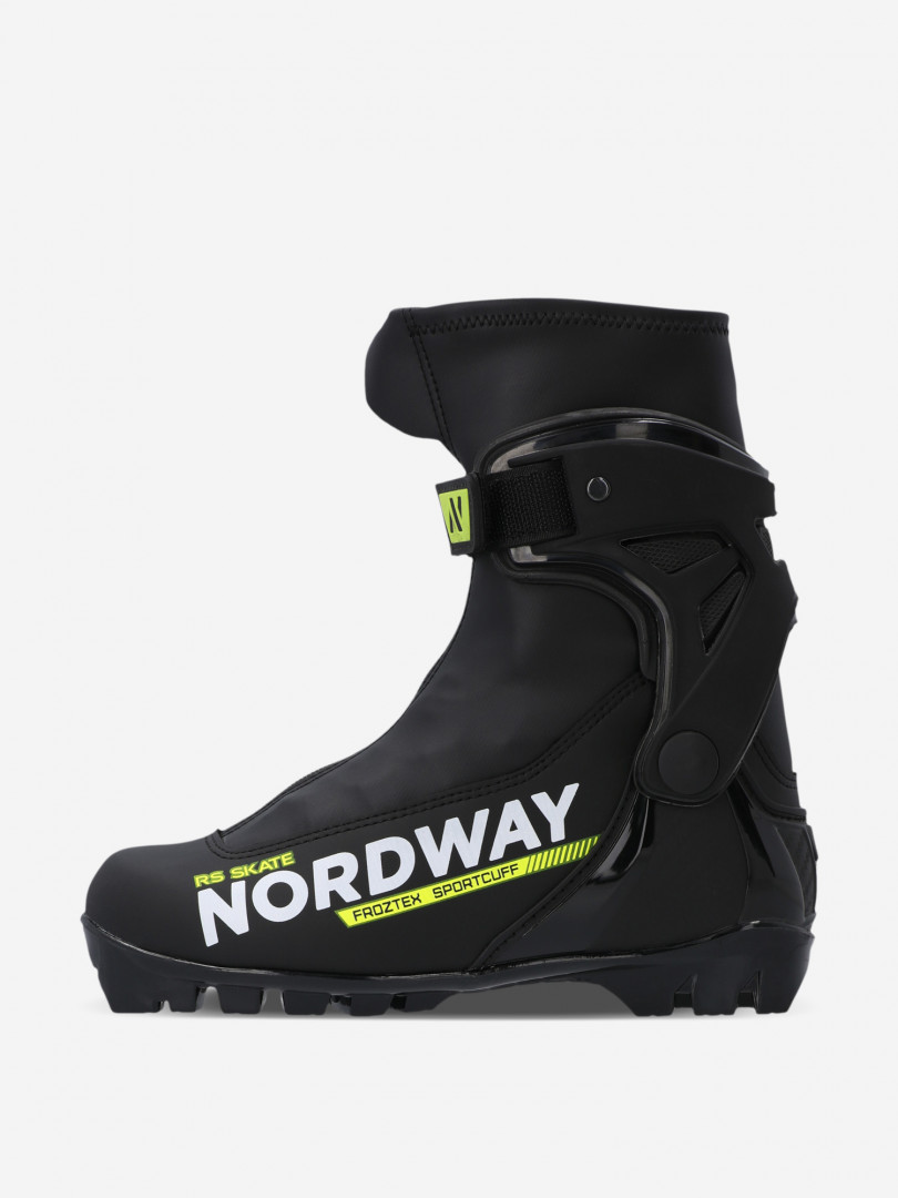 фото Ботинки для беговых лыж детские nordway rs skate nnn, черный