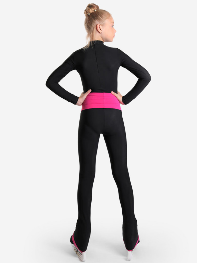 Термобрюки с широким поясом на завышенной талии для фигурного катания IceDress