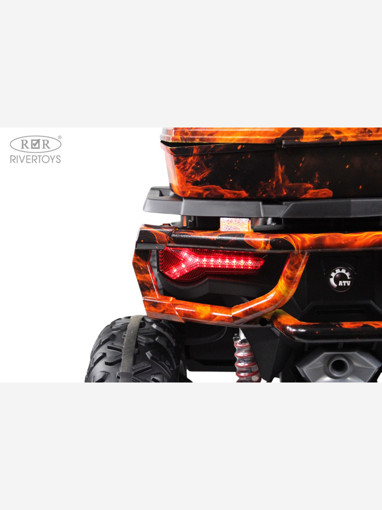 Детский электроквадроцикл RIVERTOYS Z111ZZ огненный