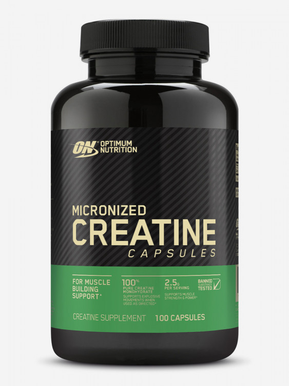 Микронизированный Креатин Optimum Nutrition Капсулы, 100 капсул