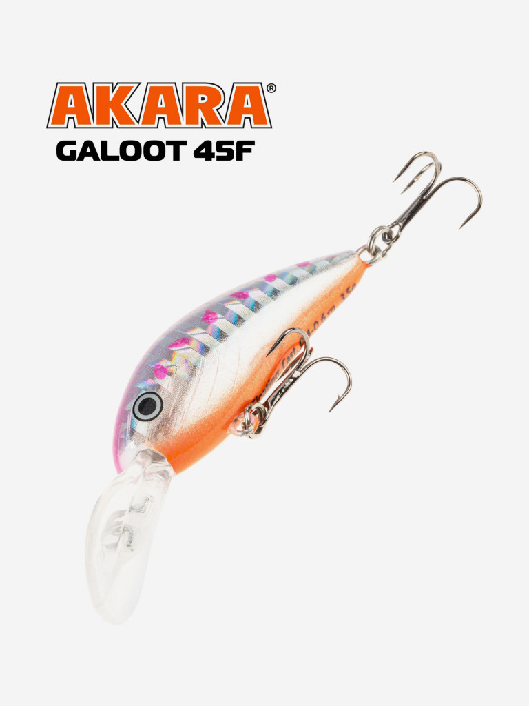 Воблер Akara Galoot плавающий, кренк, на окуня, щуку, голавля 45F 3,5 гр. A154