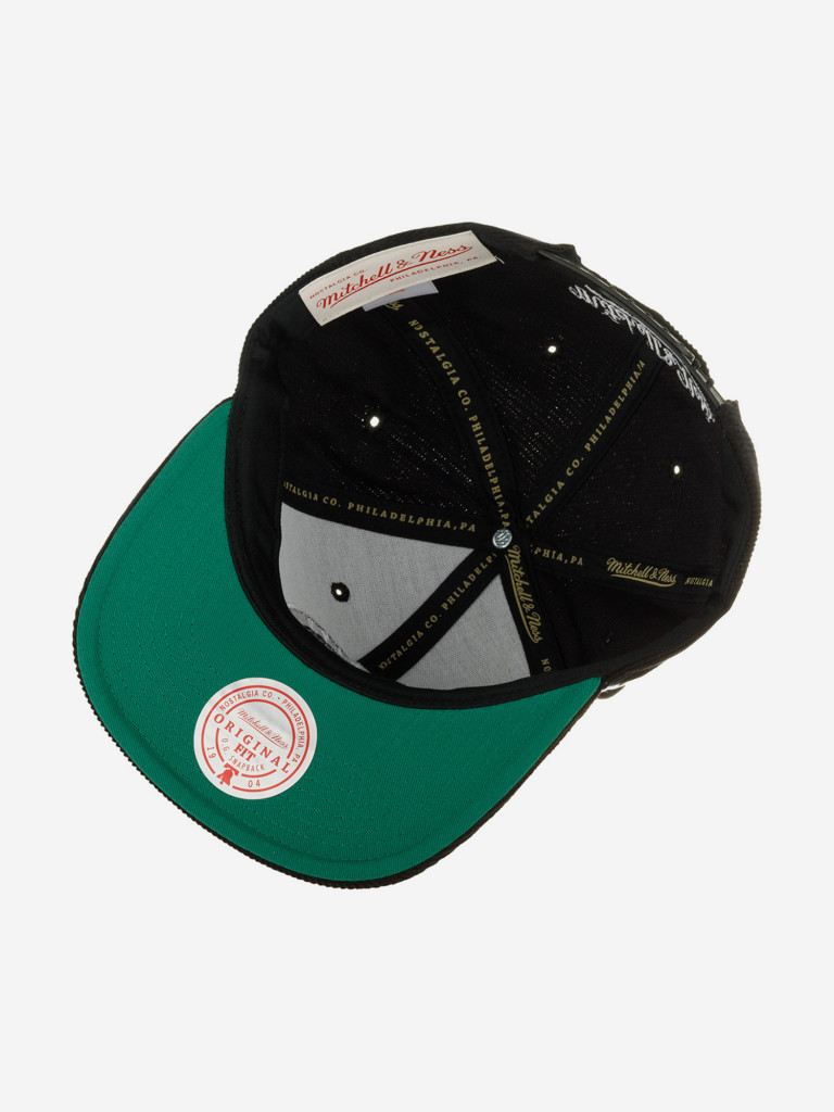 Бейсболка с прямым козырьком MITCHELL NESS HHSS6049-BNEYYPPPBLCK Brooklyn Nets NBA