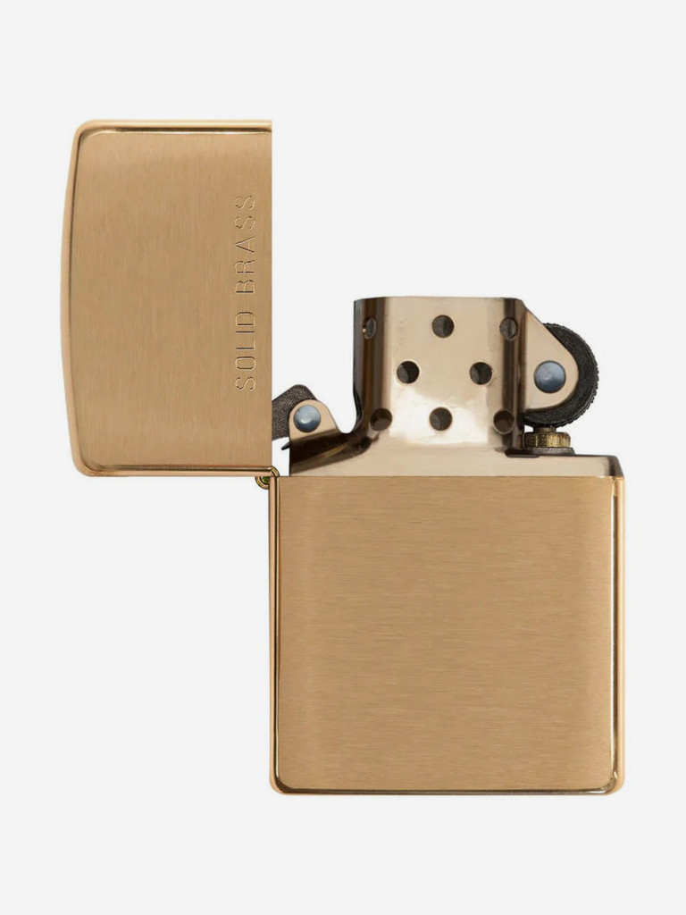 Зажигалка бензиновая ZIPPO 204 Classic Brushed Solid Brass