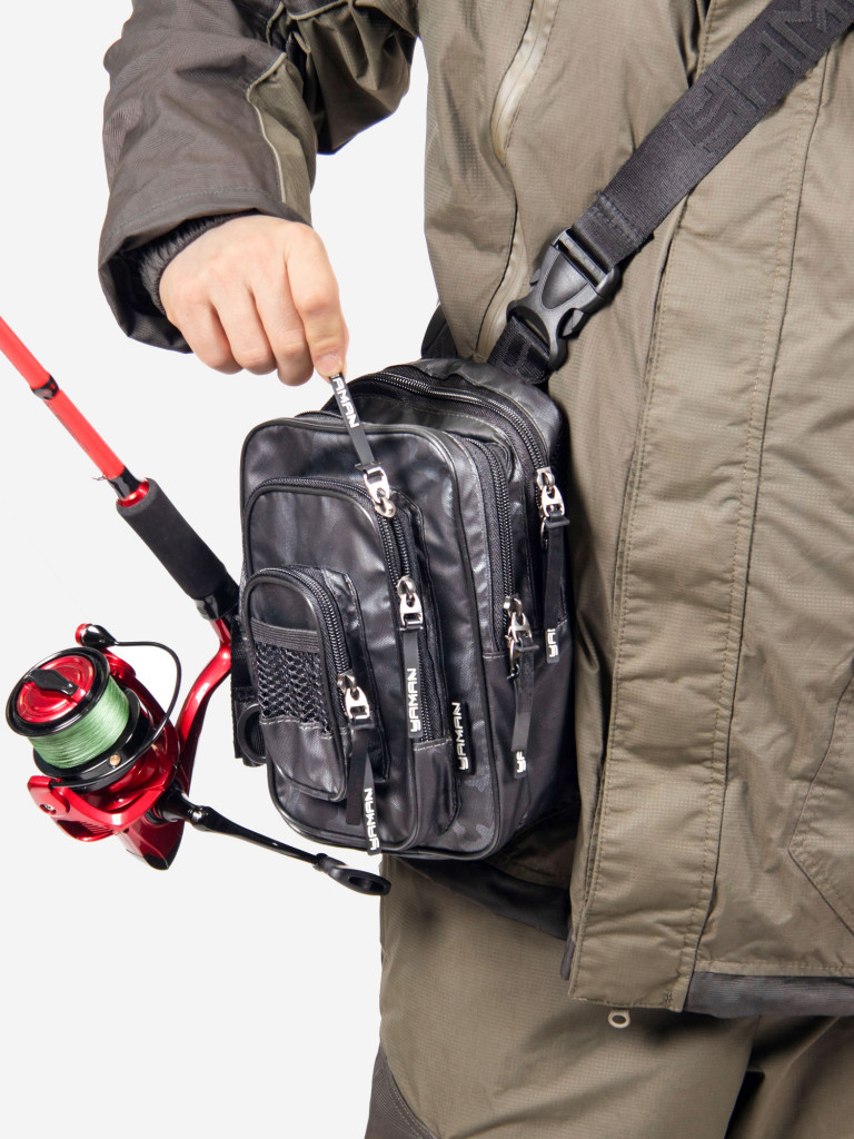 Сумка рыболовная Yaman Street Fishing MultiLock Pocket, 16х19х24 см, цвет серый камуфляж.
