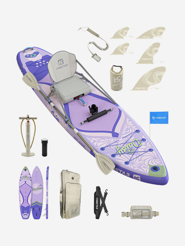 Сапборд надувной iTaoStar Daisy Exquisite purple, 350x89x15 см