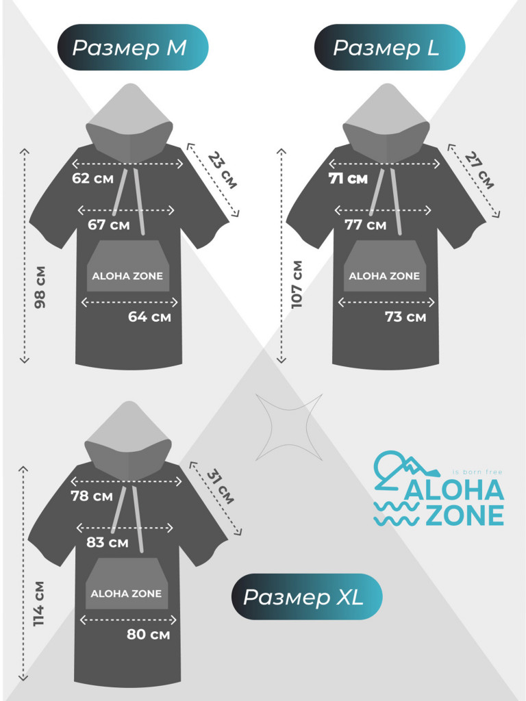Пончо для серфинга Aloha Zone Surf Cozy