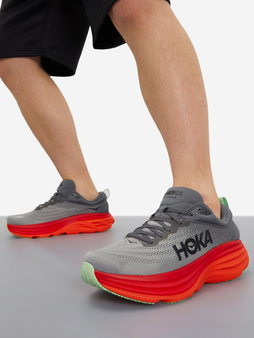 фото Кроссовки мужские hoka one one bondi 8, серый