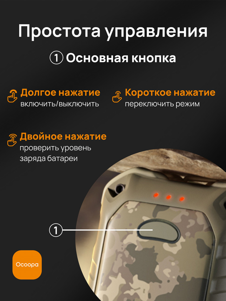 Грелка для рук электрическая Ocoopa UT4 Extreme с функцией Power Bank и фонариком