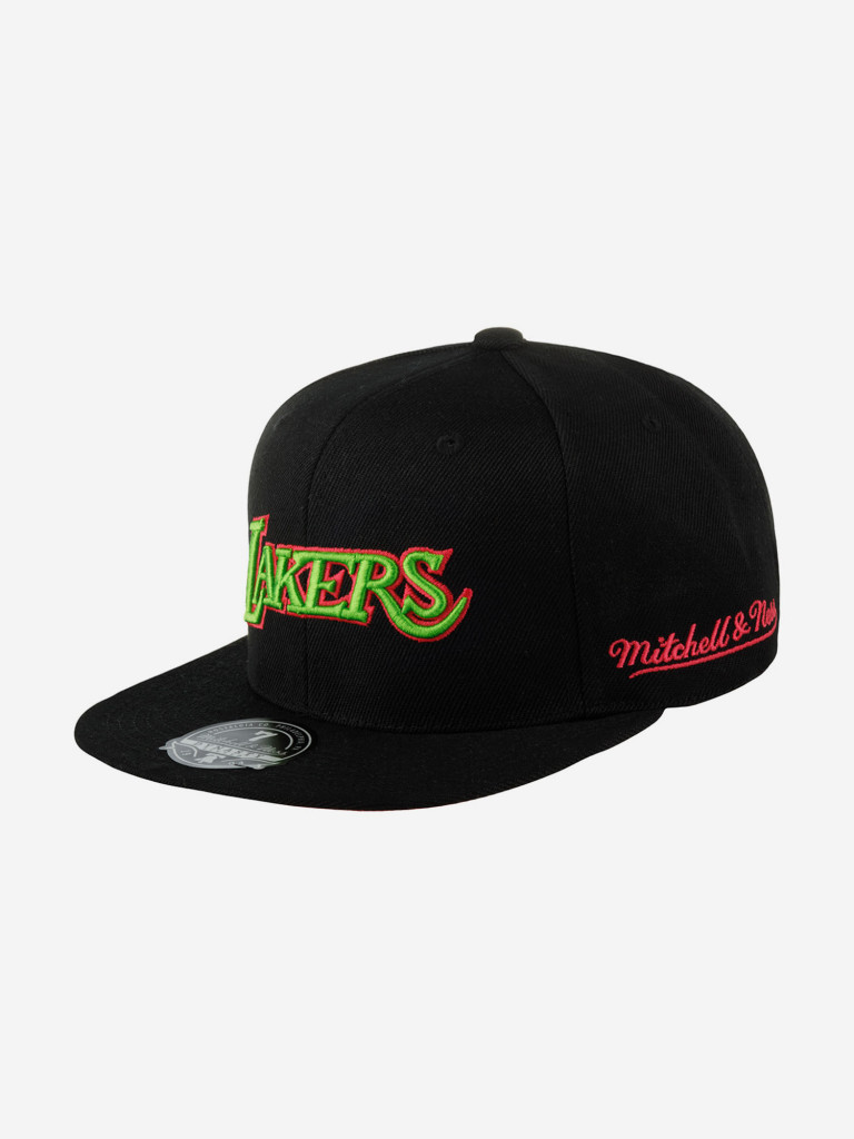 Бейсболка с прямым козырьком MITCHELL NESS 6HSFSH21324-LALBLCK Los Angeles Lakers NBA (черный)