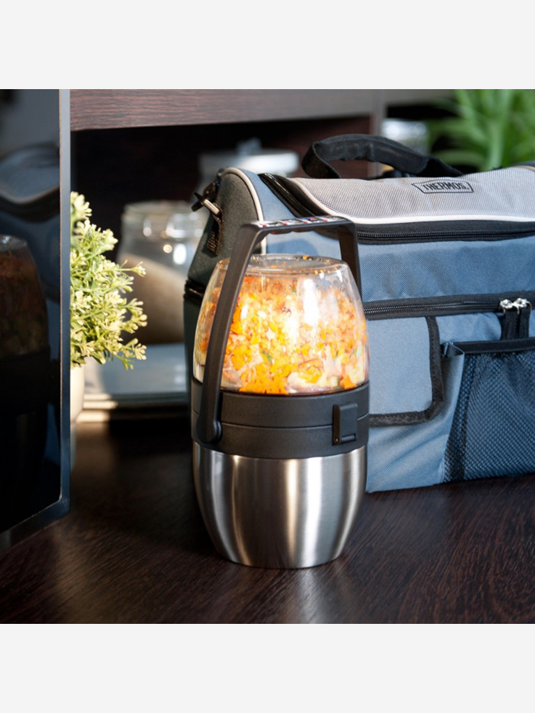 Термос с допополнительным отсеком 1л THERMOS TS-3430 стальной цвет