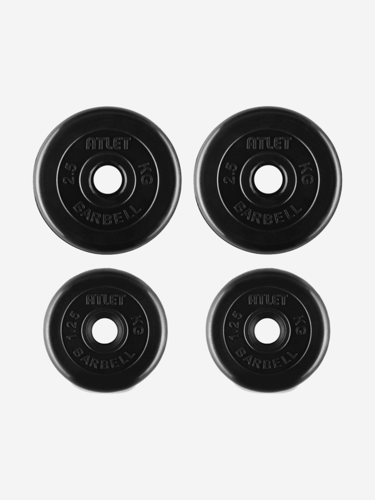 Гантели разборные BARBELL ATLET 1 по 9 кг (D 31 mm) Черный