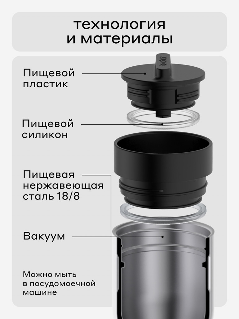 Термокружка вакуумная BOBBER Tumbler 350 мл, крышка 360, тепло до 6 часов, красный