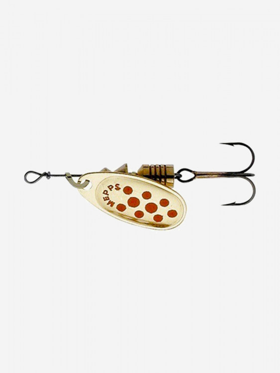 Блесна для рыбалки вертушка Mepps COMET PTS, 4, Gold/Red dots, 1 штука
