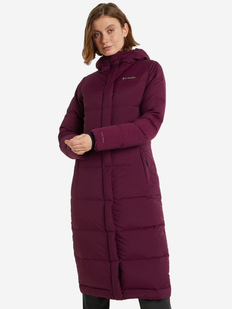 фото Пуховик женский snow lake long down jacket, фиолетовый columbia