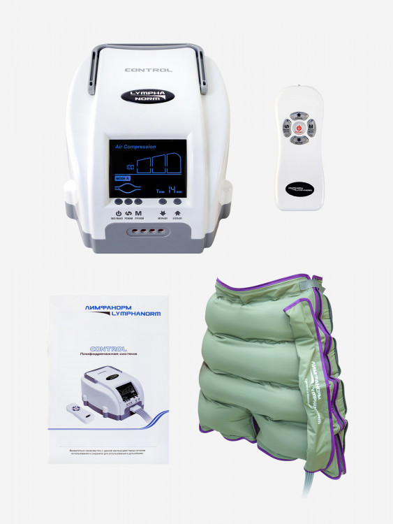 Лимфодренажный массажер LymphaNorm Control, комплект с манжетой-шортами