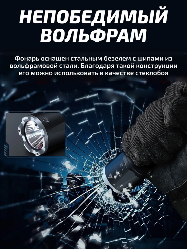 Фонарь Fenix тактический TK17 светло-серый хаки 3600 люмен