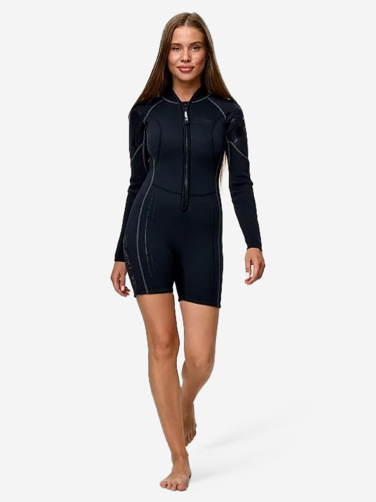 Гидрокостюм SARGAN BLACK QUEEN Shorty Lady 3 mm черный