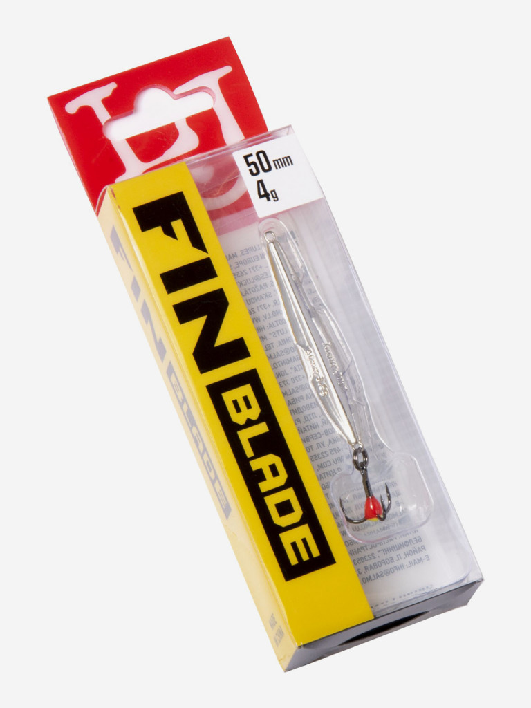 Блесна вертикальная зимняя Lucky John FIN Blade с цепочкой и тройником 50мм S блистер