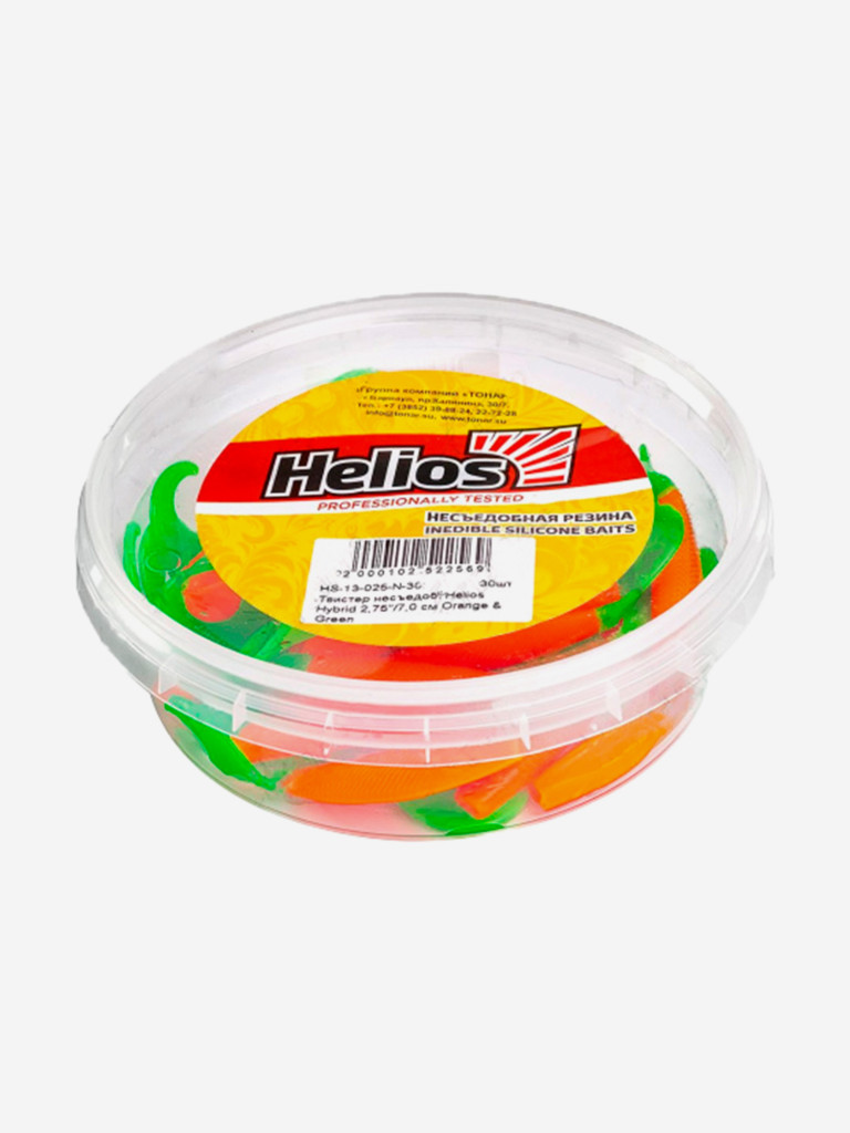 Мягкая приманка Helios Hybrid, 2,75'' / 7 см, Orange & Green, 30 шт (HS-13-025-N-30)