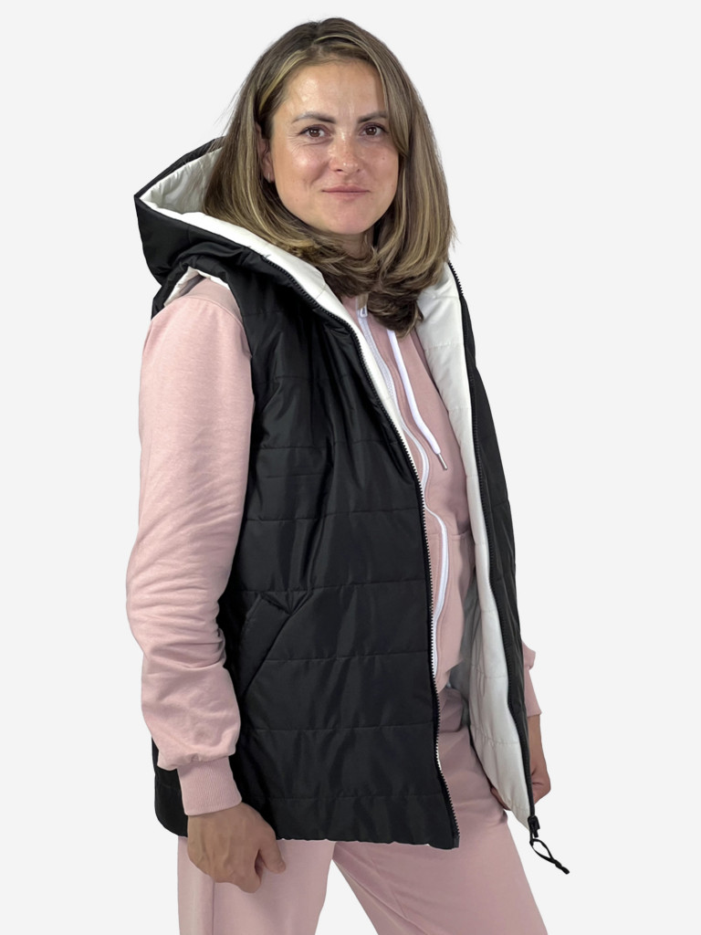 Жилетка женская утепленная двусторонняя с капюшоном Pater'c Legion