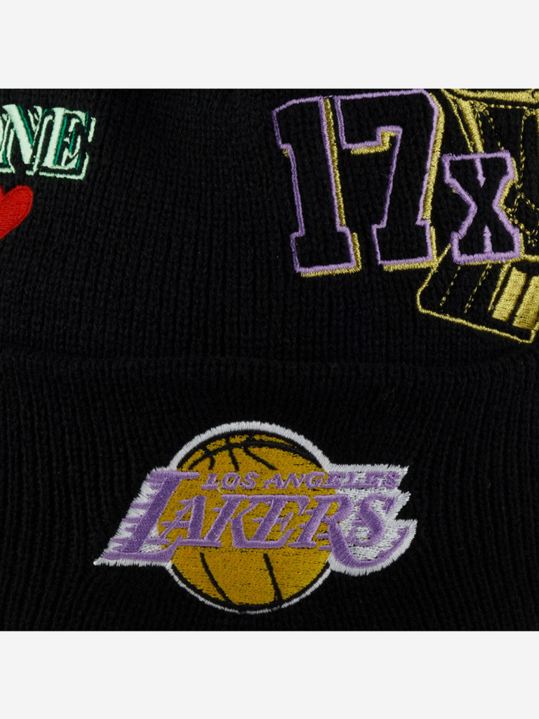 Шапка с отворотом MITCHELL NESS KTCFSH21011-LALBLCK Los Angeles Lakers NBA