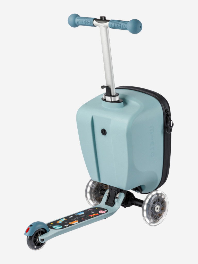Чемокат для детей Micro Luggage Junior LEDс наклейками