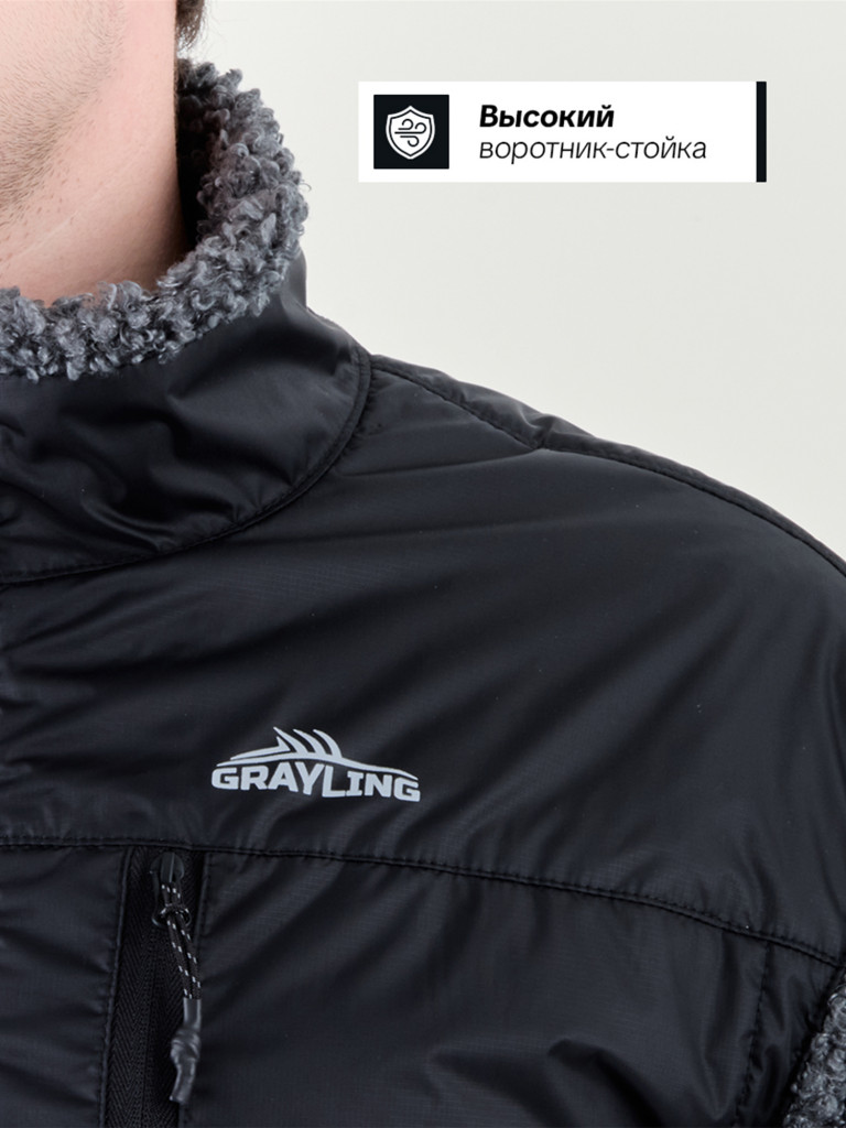Толстовка флисовая для охоты и рыбалки Балтым GRAYLING, графит