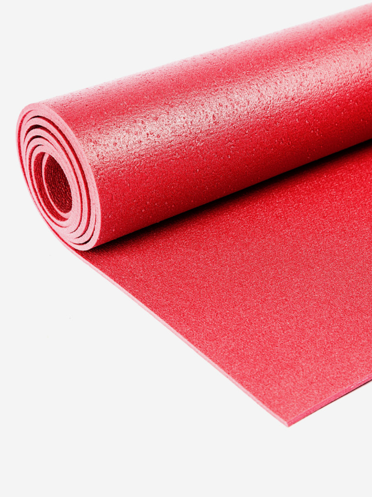 ЛЁГКИЙ коврик для йоги фитнеса Kailash Кайлаш, бордовый, 220 x 60 х 0,3 см, прочный и нескользящий из Германии, Bodhi Бодхи
