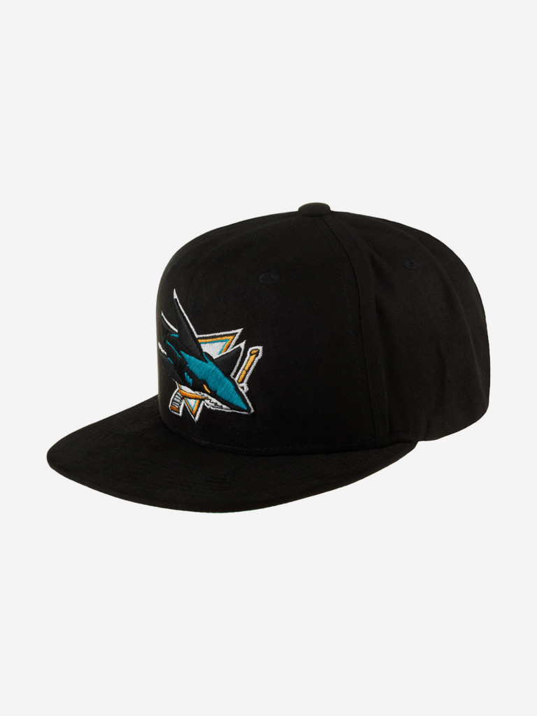 Бейсболка с прямым козырьком MITCHELL NESS HHSS7358-SJSYYPPPBLCK San Jose Sharks NHL (черный)
