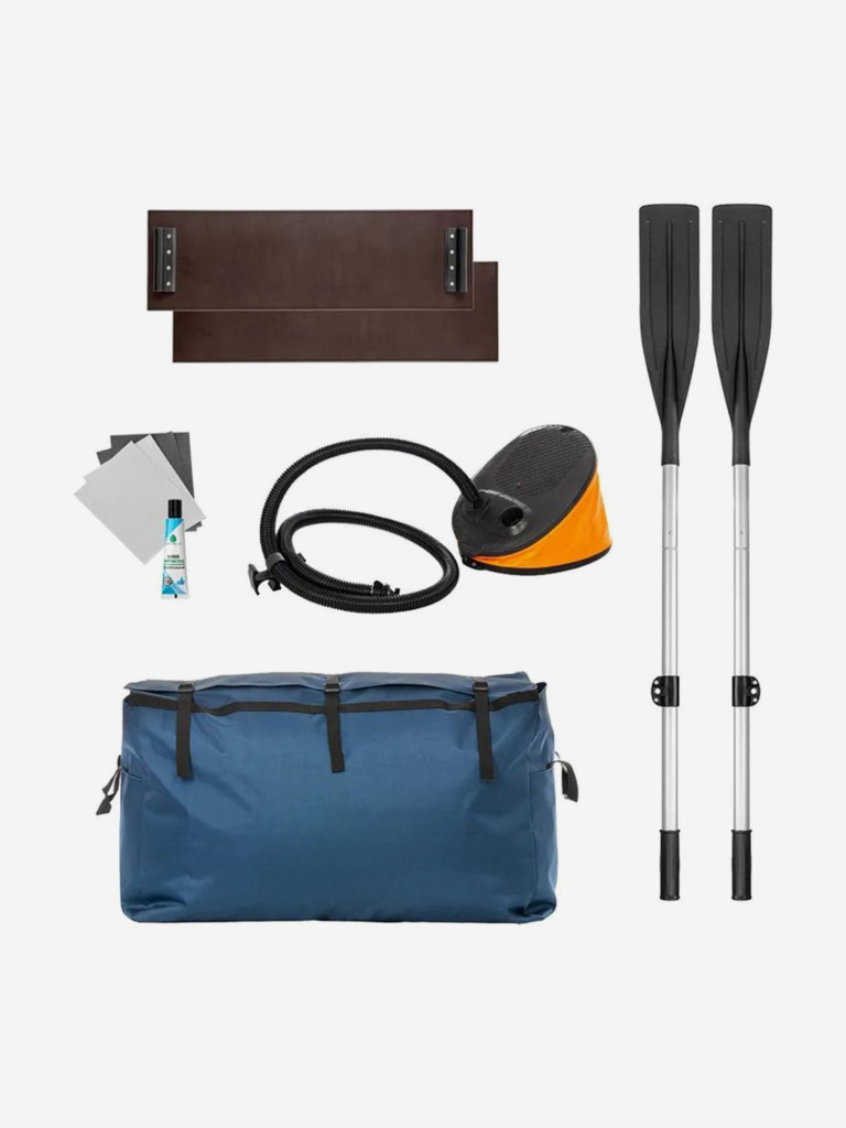 Лодка надувная для рыбалки Тонар Капитан 280Т бело-серый