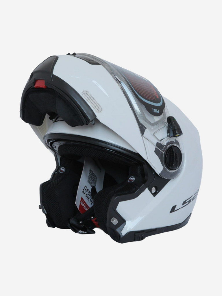 Мотошлем FF325 STROBE ELECTRIC SNOW Solid снегоходный LS2 (белый глянцевый)