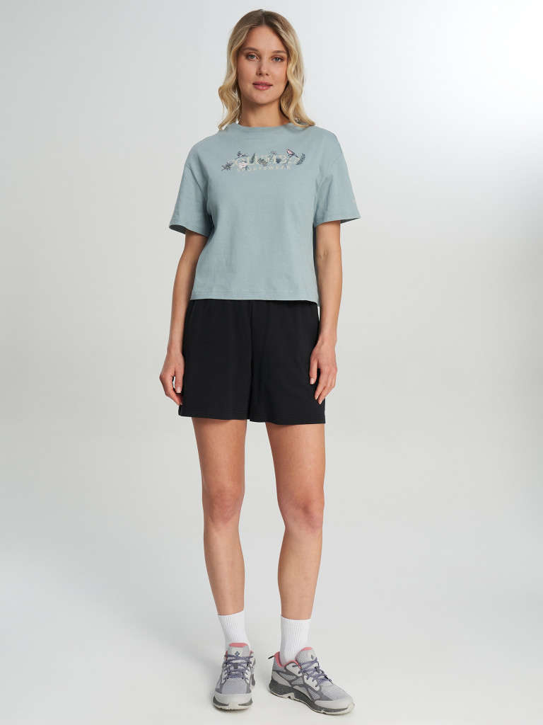 Футболка женская Columbia Rolling Bend Graphic Relaxed Crop SS