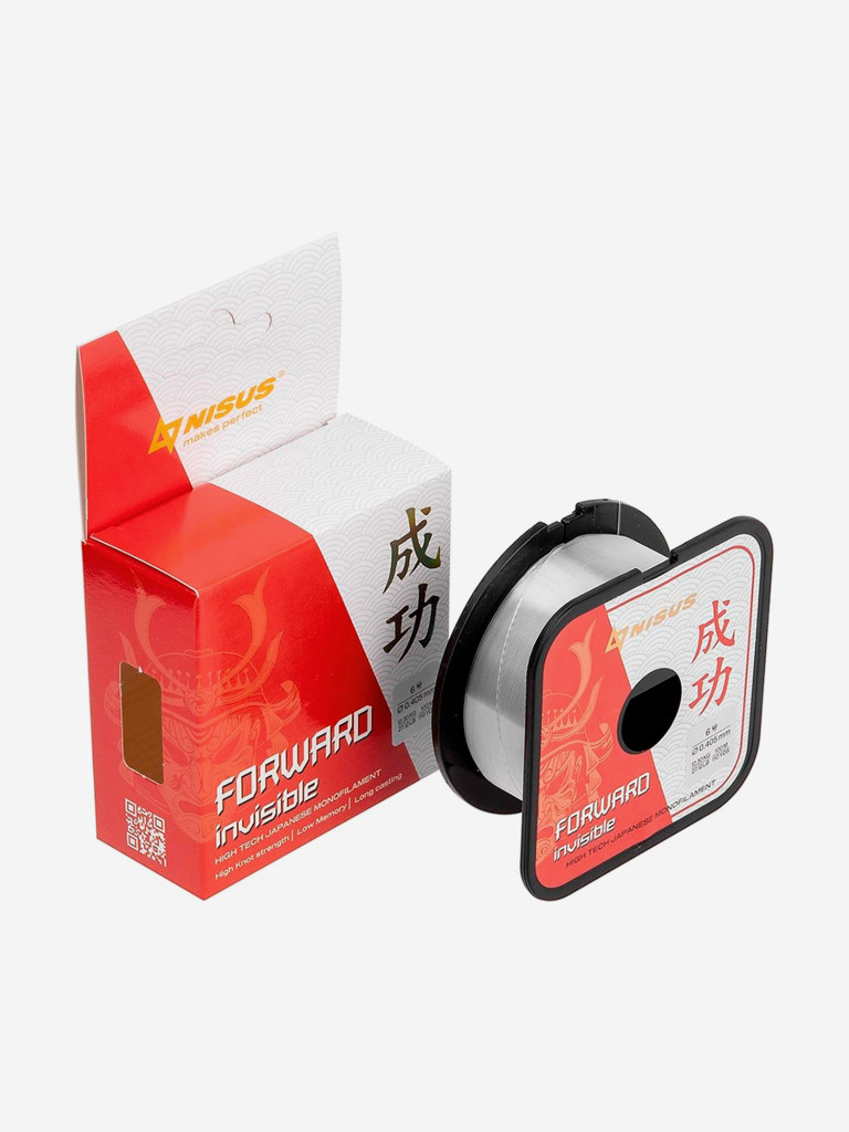 Леска для рыбалки Nisus FORWARD Invisible Nylon 0,405mm (N-FI-0405-100) 10 штук по 100 м