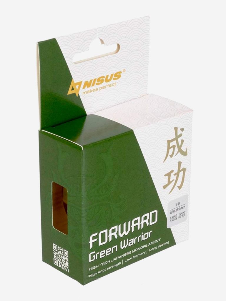 Леска для рыбалки Nisus FORWARD Green Warrior Nylon 0,165мм, 100м, 2,45кг, оливковый