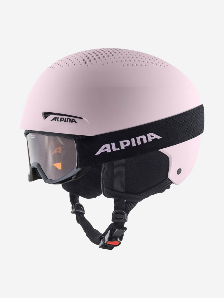 Горнолыжный шлем с маской в комплекте Alpina Zupo Set Piney Light-Rose Matt