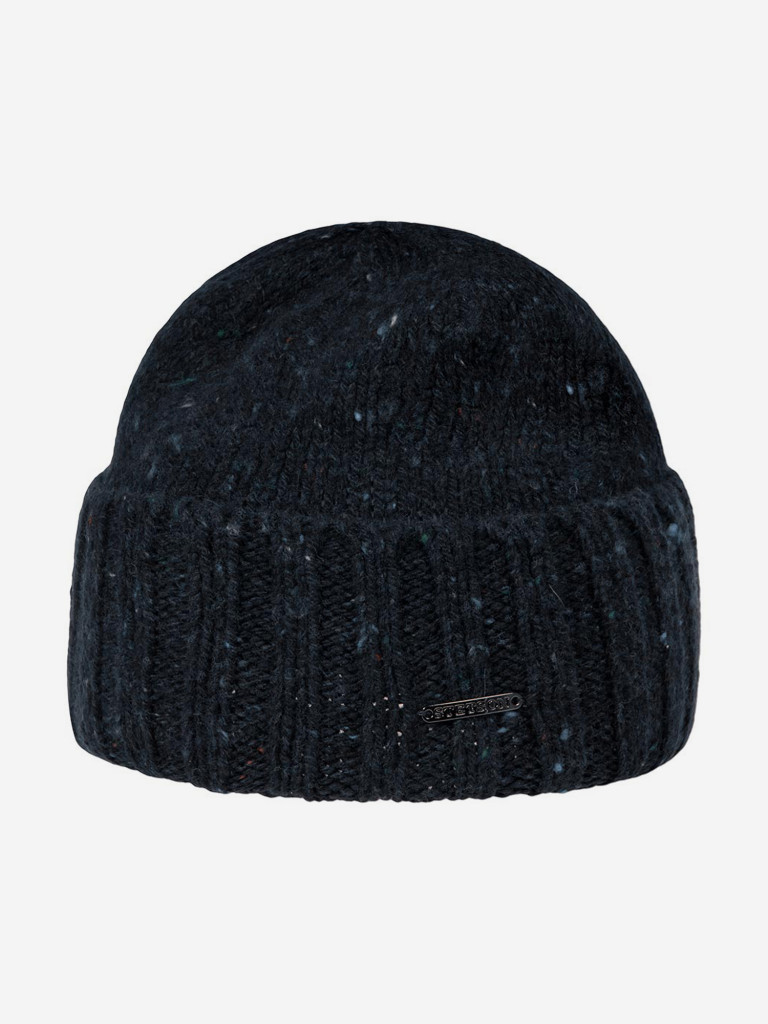 Шапка с отворотом STETSON 8599201 BEANIE LAMBSWOOL CASHMERE (синий)