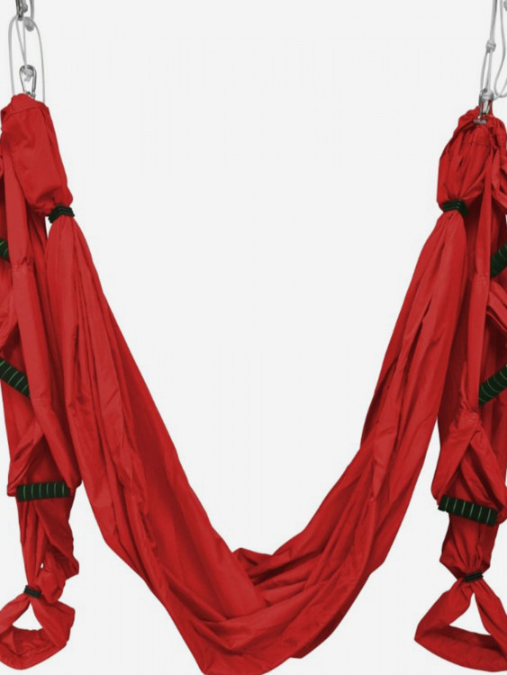 Гамак для йоги Aerial красный 165 х 270 см с ручками