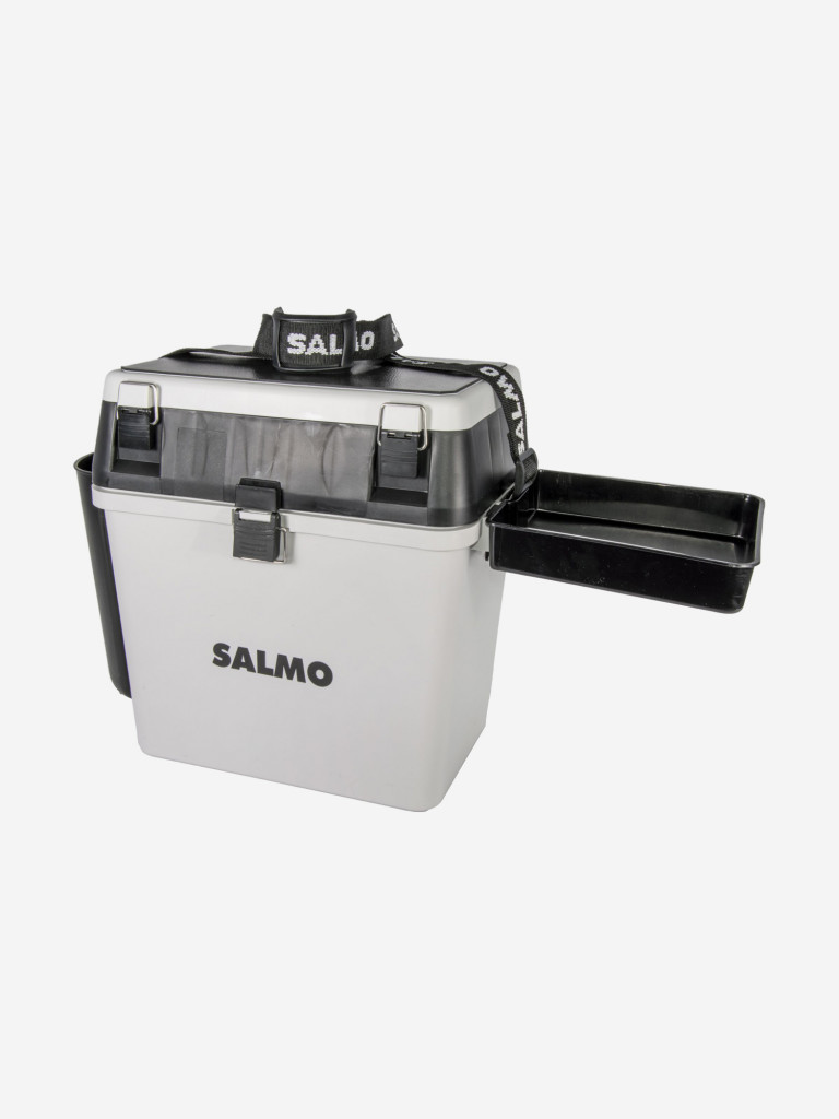 Ящик рыболовный зимний Salmo 2-ярусный с пластиковыми лотком и карманом