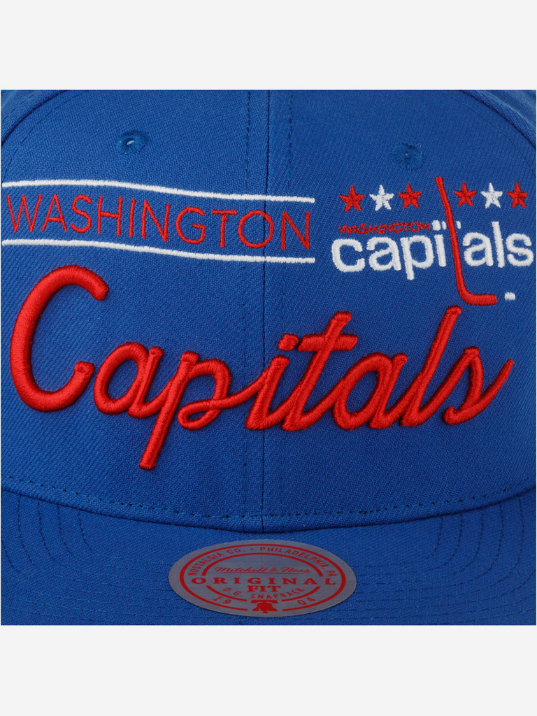 Бейсболка с прямым козырьком MITCHELL NESS 6HSSLD21213-WCABLUE Washington Capitals NHL (синий)