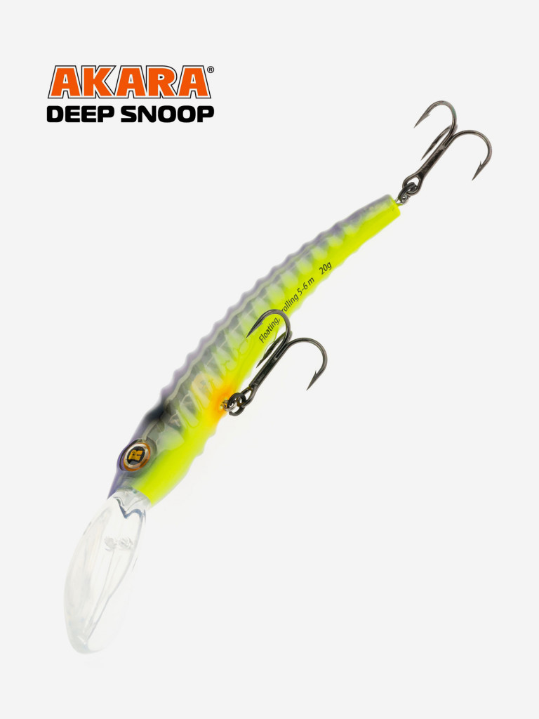 Воблер Akara Deep Snoop 120F минноу плавающий для троллинга на щуку, судака, сома 22гр A79