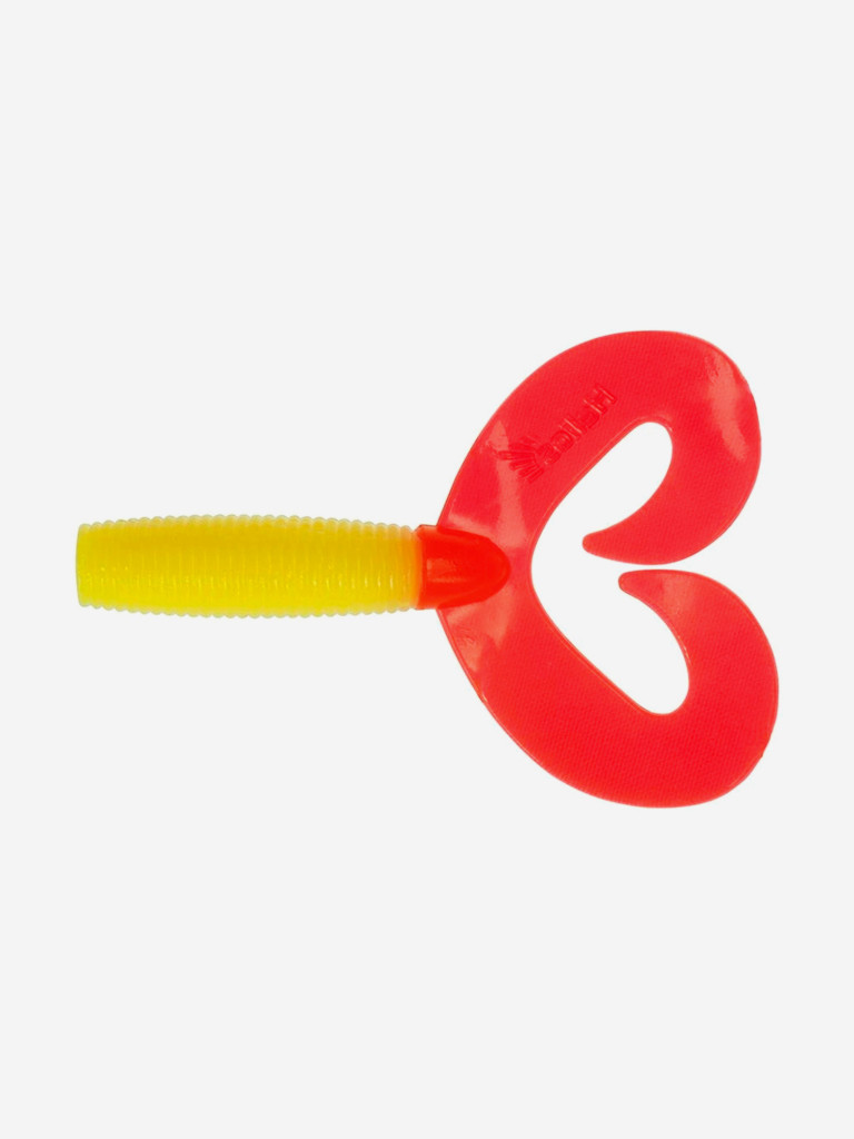 Мягкая приманка Helios Credo Double Tail, 3,54" / 9 см, Yellow RT, 5 штук (HS-28-038)
