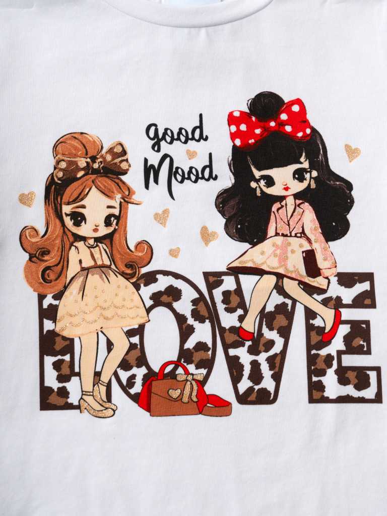 Комплект для девочек: футболка, легинсы укороченные PlayToday