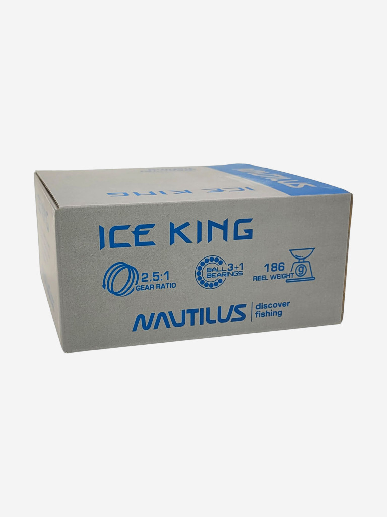Катушка зимняя Nautilus ICE KING # White, катушка для удочки с передним фрикционом