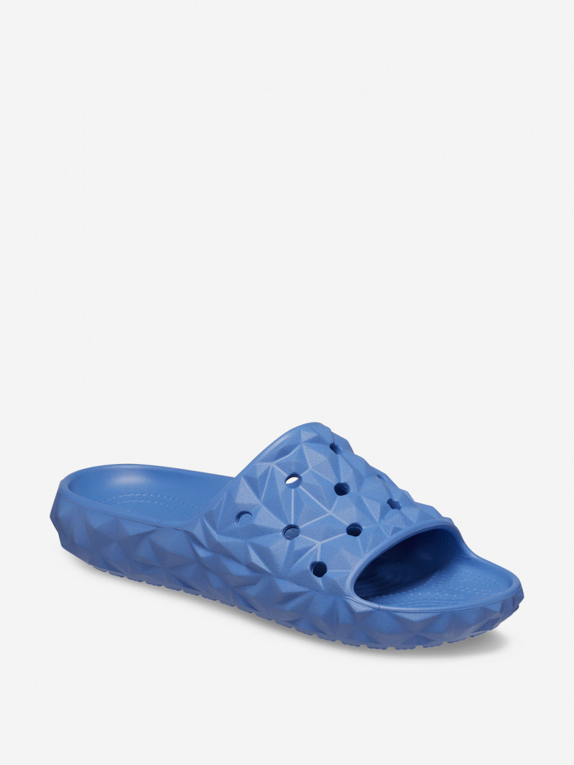 фото Шлепанцы женские crocs classic geometric slide v2, синий