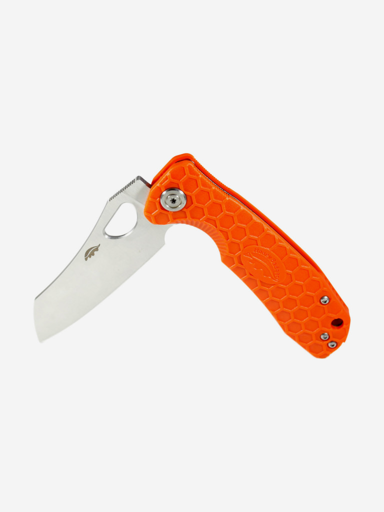 Нож Honey Badger Wharncleaver D2 L с оранжевой рукоятью